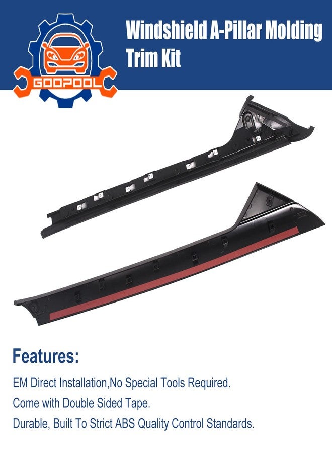 Goopool طقم تزيين عمود الزجاج الأمامي (الجانب الأيمن) متوافق مع فورد إكسبلورر موديلات 2011-2019، بديل للأرقام التالية: 926-451، BB5Z-7803136-AA، BB5Z7803136AB، BB5Z7803136BA - Image 3